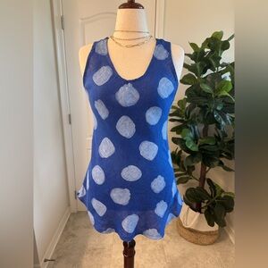 Kaktus Blue Linen Sleeveless Tunic, in Women’s Size XL